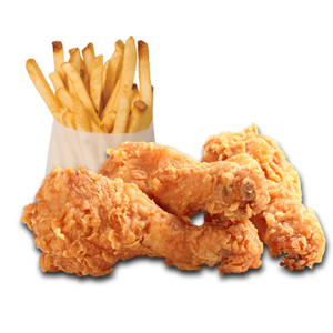 3 Pieces of Chicken with Chips